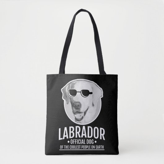 Tote Bag Chien Officiel Du Labrador Des Gens Les Plus Cools (Devant)