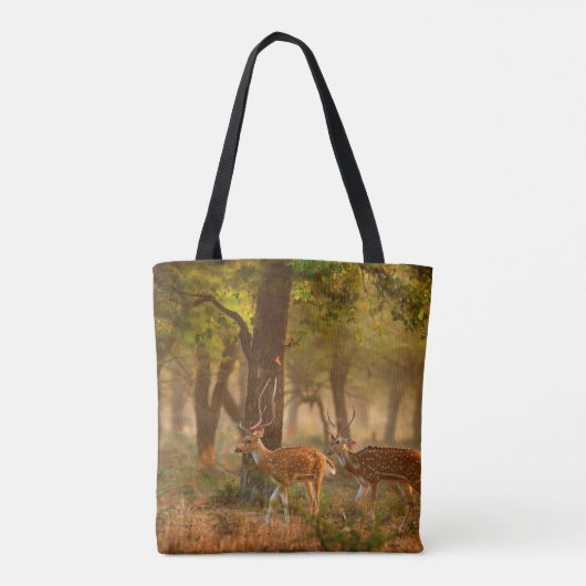 Tote Bag Chien ou cheetal, axe Axe, cerfs tachetés ou axi (Dos)