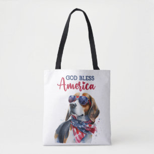 Tote Bag Chien Patriote-Beagle