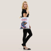 Tote Bag Chien patriote-Dachshund (Sur le modèle)