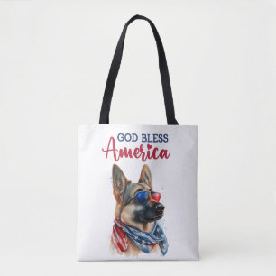 Tote Bag Chien Patriotique-Berger Allemand