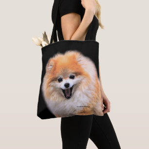 Tote Bag Chien Poméranien mignon riant