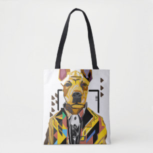 Tote Bag Chien portant un costume : Art numérique