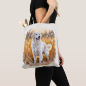 Tote Bag Chien Retriever doré blanc (De près)
