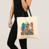 Tote Bag Chien rétro de rue décontracté | Drôle (Devant (produit))