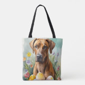 Tote Bag Chien Rhodesian Ridgeback avec Vacances de Œufs de (Dos)