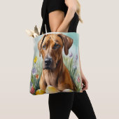 Tote Bag Chien Rhodesian Ridgeback avec Vacances de Œufs de (De près)