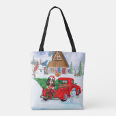Tote Bag Chien Roi Cavalier En Livraison De Noël Camion Nei (Dos)