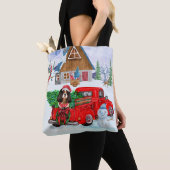 Tote Bag Chien Roi Cavalier En Livraison De Noël Camion Nei (De près)