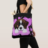 TOTE BAG CHIEN SAINT BERNARD  (De près)