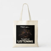 Tote Bag Chien Schnauzer Géant Je Vous Entends Ne Pas Écout (Dos)
