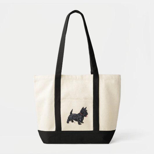 Tote Bag Chien Scottie fougueux (Devant)