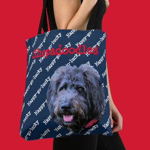 Tote Bag Chien Shepadoodle Happy-go-chanceux Amour incondit