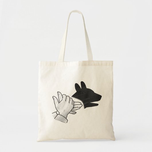Tote Bag Chien Silhouette main (Devant)