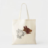 Tote Bag Chien Silhouette main Brown (Devant)