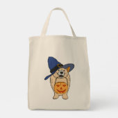 Tote Bag Chien sorcier citrouille (Dos)