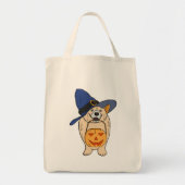 Tote Bag Chien sorcier citrouille (Devant)