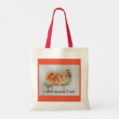Tote Bag Chien Spitz Allemand "Je souris parce que je peux  (Dos)