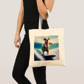 Tote Bag Chien surf (Devant (produit))