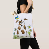 Tote Bag Chien tacheté avec un oiseau (De près)