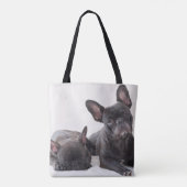 Tote Bag Chien-taupe français mignon (Dos)