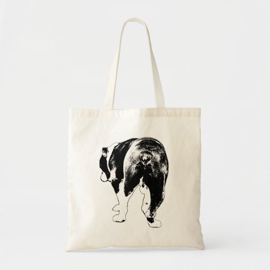 Tote Bag Chien-taureau à fort contraste, Festive (Devant)