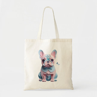 Tote Bag Chien-taureau français avec Papier papillon