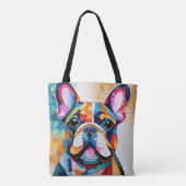 Tote Bag Chien-taureau français mignon "Frenchie" Fourre-to (Dos)