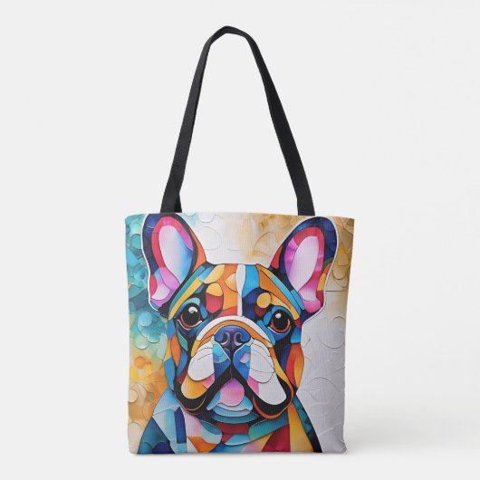 Tote Bag Chien-taureau français mignon "Frenchie" Fourre-to (Dos)