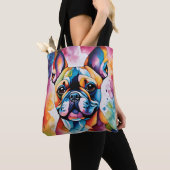 Tote Bag Chien-taureau français mignon "Frenchie" Fourre-to (De près)