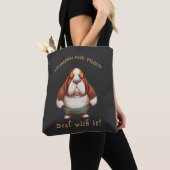 Tote Bag Chien Têtu Devoir Avec Elle Mignonne Adorable Drôl (De près)