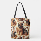 Tote Bag Chien vintage Briard sans soudure (Dos)