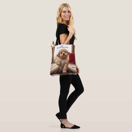 Tote Bag Chien Yoga (Sur le modèle)