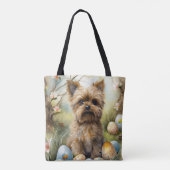 Tote Bag Chien Yorkipoo Avec Oeufs De Pâques Vacances (Dos)