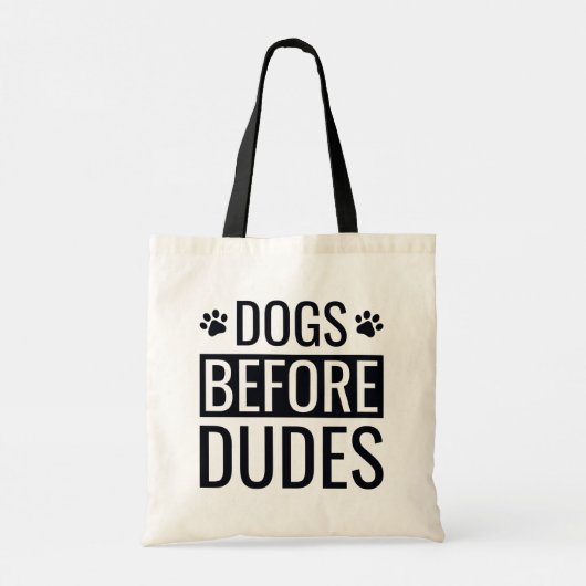 Tote Bag Chiens avant les mecs Citation (Dos)