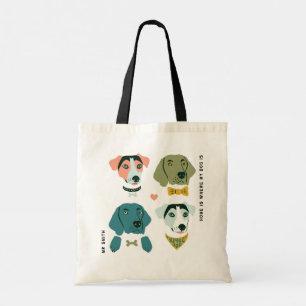Tote Bag Chiens Beagle et Larbador personnalisables
