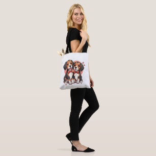 Tote Bag Chiens Beagles Dapper Art