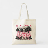 Tote Bag Chiens de caniche de la Saint-Valentin (Dos)