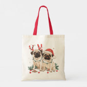 Tote Bag Chiens de Carlin de Noël (Dos)