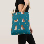 Tote Bag Chiens de chiot de Corgi mignons (De près)