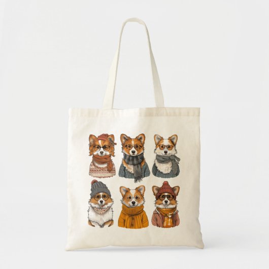 Tote Bag Chiens de Corgi gallois branchés (Devant)