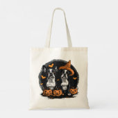 Tote Bag Chiens de Halloween Boston Terrier (Dos)
