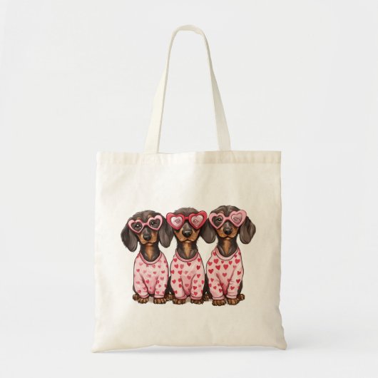 Tote Bag Chiens de la Saint Valentin (Devant)