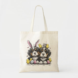 Tote Bag Chiens de montagne bernois de Pâques
