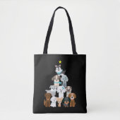 Tote Bag Chiens de Noël (Devant)