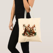 Tote Bag Chiens de Noël Basset Hound (Devant (produit))