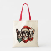 Tote Bag Chiens de Noël Boston Terrier (Dos)