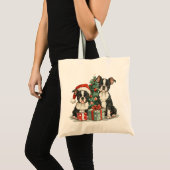 Tote Bag Chiens de Noël Boston Terrier (Devant (produit))