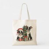 Tote Bag Chiens de Noël Boston Terrier (Dos)