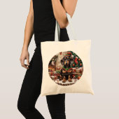Tote Bag Chiens de Noël Elf Dachshund (Devant (produit))